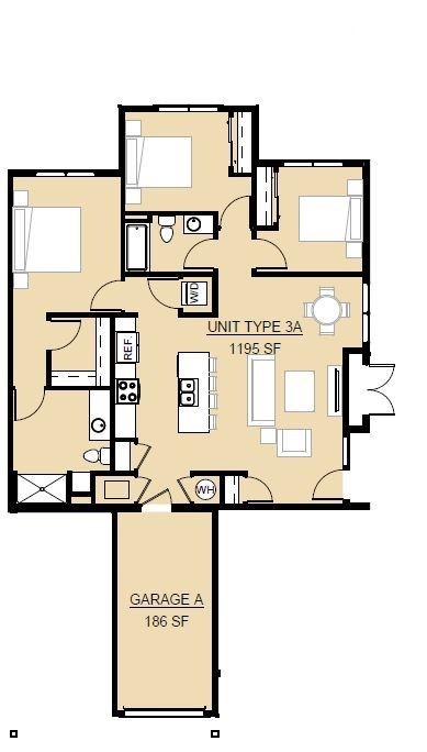 Unit Type 3a-2 at The Woods at Copper Ranch, Hailey, ID